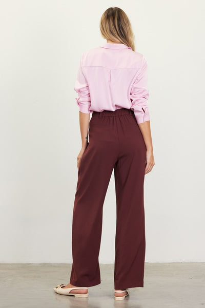 Pleat Wide Leg Trousers
