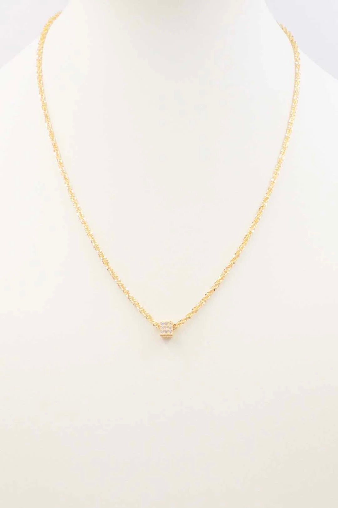 Pave Cube Necklace