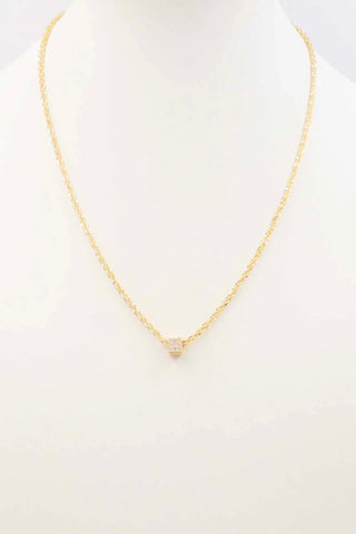 Pave Cube Necklace