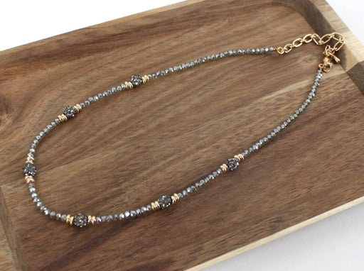 Shimmer Bead Station Necklace
