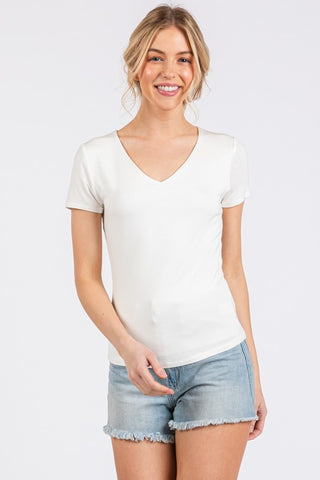 Essential Short Sleeve V-Neck Tee