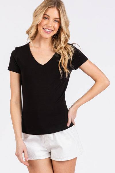 Essential Short Sleeve V-Neck Tee
