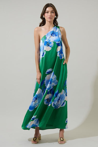 Glenna Floral One Shoulder Dress Glenna Floral One Shoulder Dress
