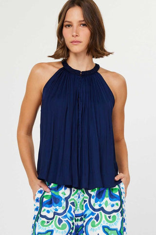 Crochet Trim Halter Tank