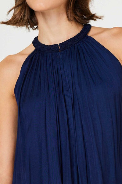 Crochet Trim Halter Tank