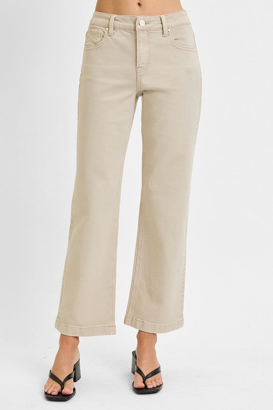 Tummy Control Ankle Straight Jeans