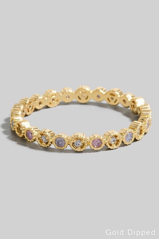Gold Dipped Gem Station Ring