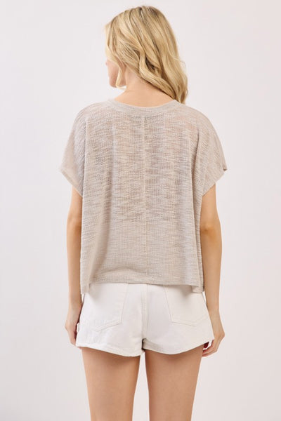 Drop Shoulder Slub Tee - 2 Colors