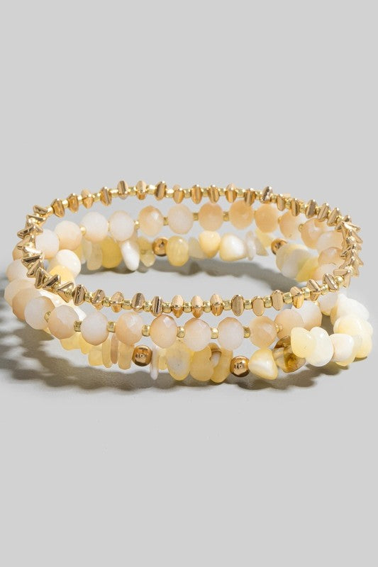 Mixed Stone Beaded Bracelet Set