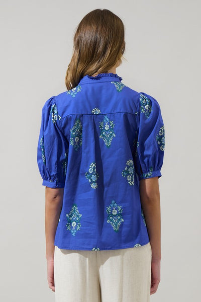 Hallie Floral Medallion Top