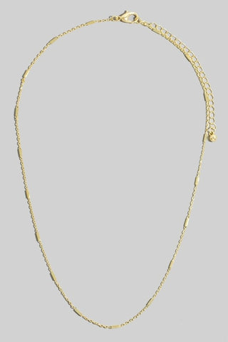 Gold Dipped Bar Station Necklace