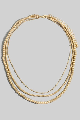 Water Resistant Layered Bead Necklace