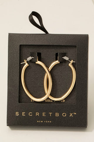 14K Gold Dipped Oval Hoops