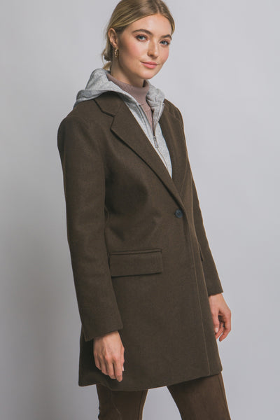 Layered Look Long Coat