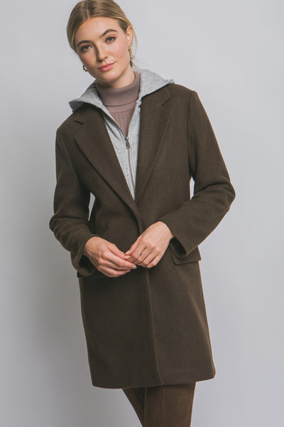 Layered Look Long Coat