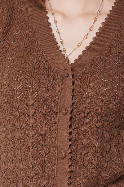 Scalloped Edge Cardigan Top - 2 Colors