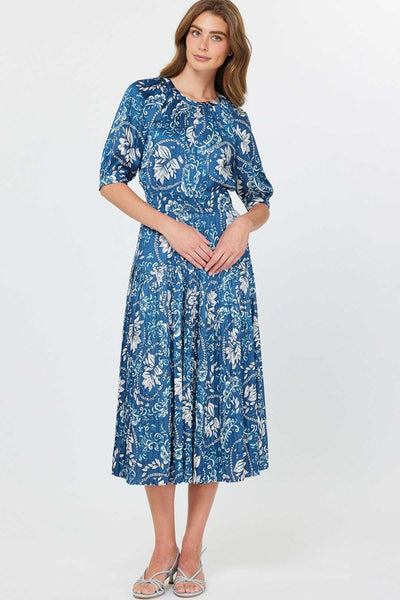 Petal Ruched Midi Dress