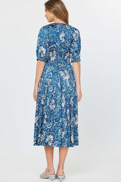 Petal Ruched Midi Dress