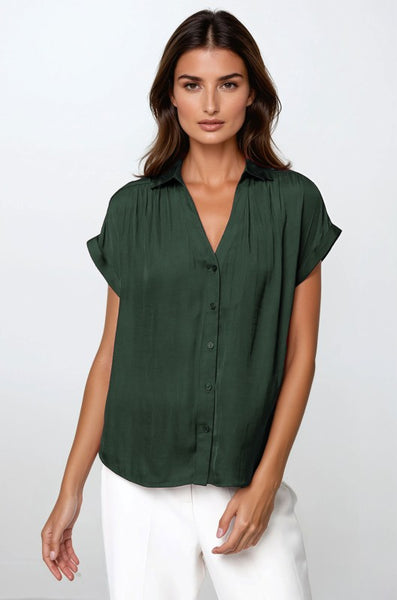 Collared Button Up Top - More Colors