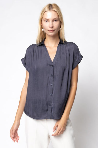 Collared Button Up Top - More Colors