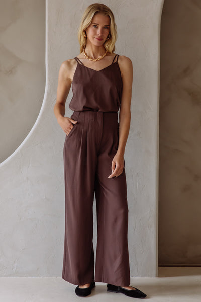 Pleated Wide Leg Pants