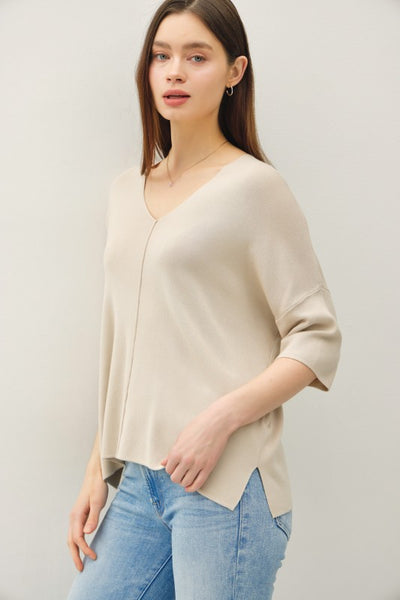 Seamed Girlfriend Knit Top