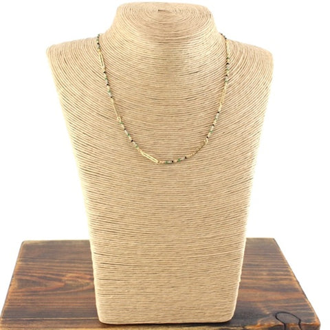 Mixed Bead Chain Link Necklace