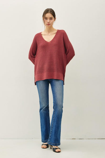 Lightweight Girlfriend V-Neck Sweater