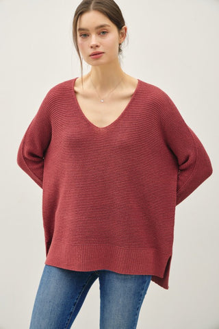 Lightweight Girlfriend V-Neck Sweater