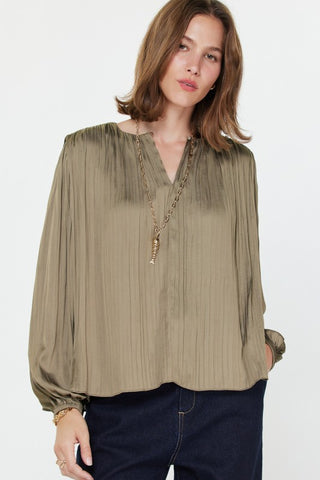 Crinkle Pleat Blouse