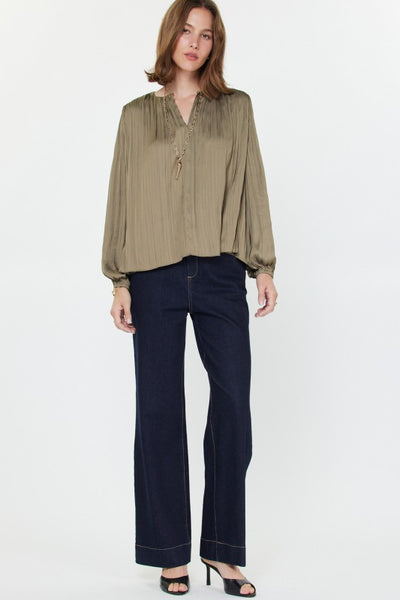 Crinkle Pleat Blouse