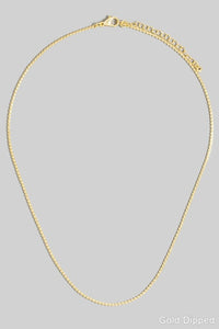 Gold Dipped Dainty Spiral Chain Necklace