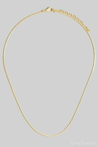 Gold Dipped Dainty Spiral Chain Necklace