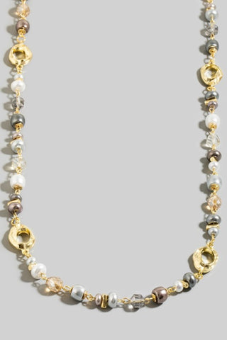 Pearl & Faceted Bead Necklace