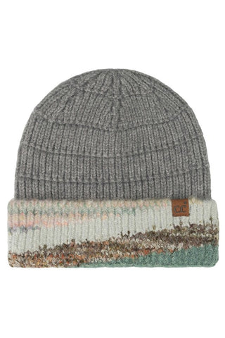 Multicolor Marled Yarn Beanie