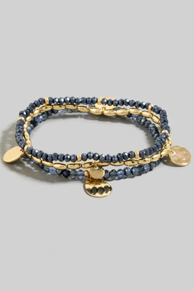 Disc Charm Bracelet Set