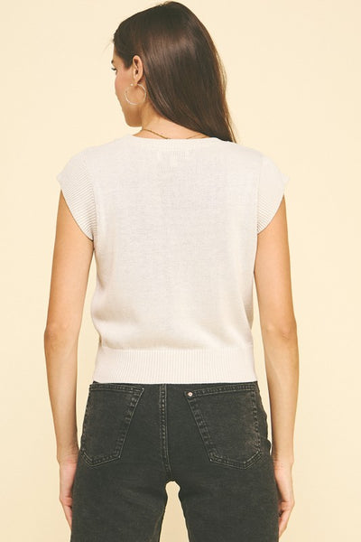 Cap Sleeve Knit Top
