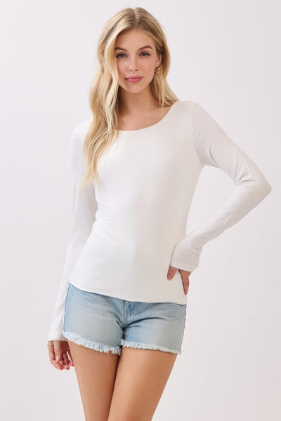 Long Sleeve Scoop Neck Top
