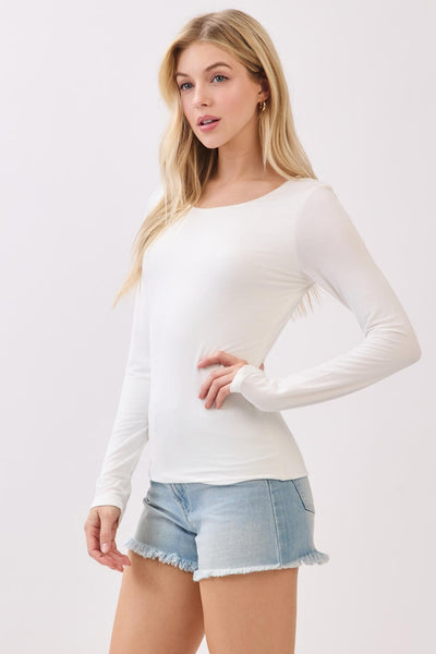 Long Sleeve Scoop Neck Top