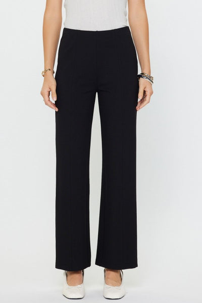 Pintuck Straight Leg Ponte Pants