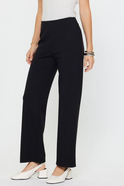 Pintuck Straight Leg Ponte Pants