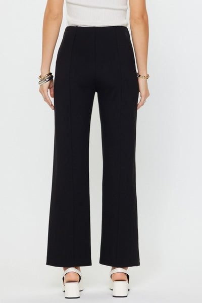 Pintuck Straight Leg Ponte Pants