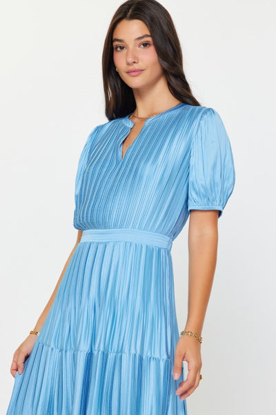 Pleated Tiered Maxi Dress