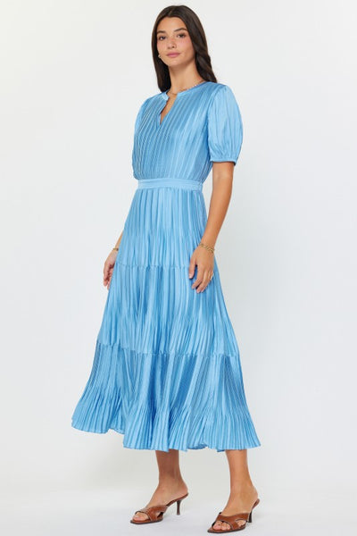 Pleated Tiered Maxi Dress