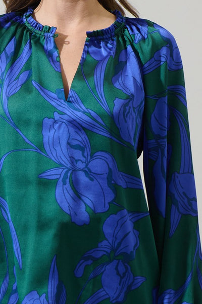 Emerald Hibiscus Blouse