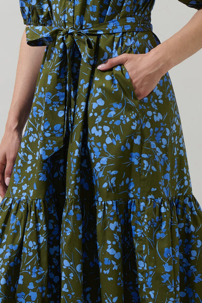 Floral Fields Tiered Midi Dress