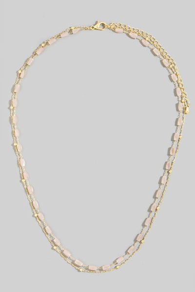 Faceted Bead Layered Necklace
