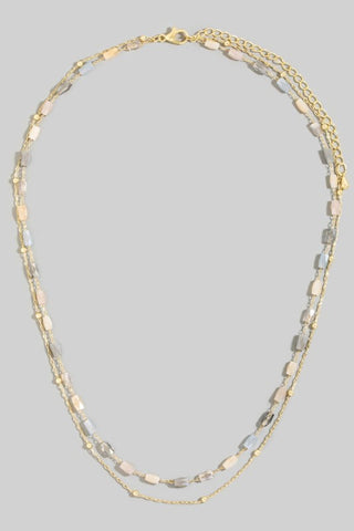 Faceted Bead Layered Necklace