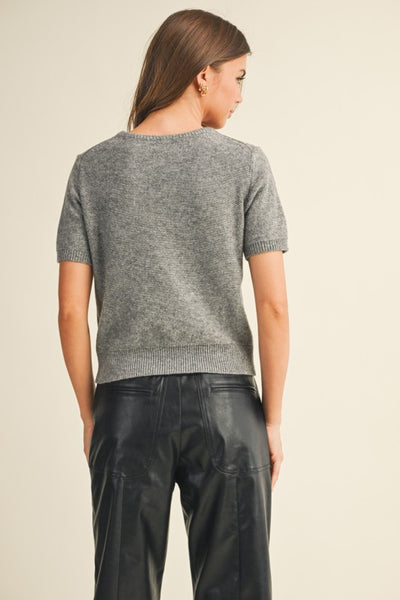 Short Sleeve Knit Top - 2 Colors