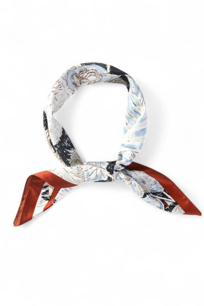 Vintage Leaf Border Scarf